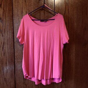 Tahari Pima Cotton Top - 2X - Pink